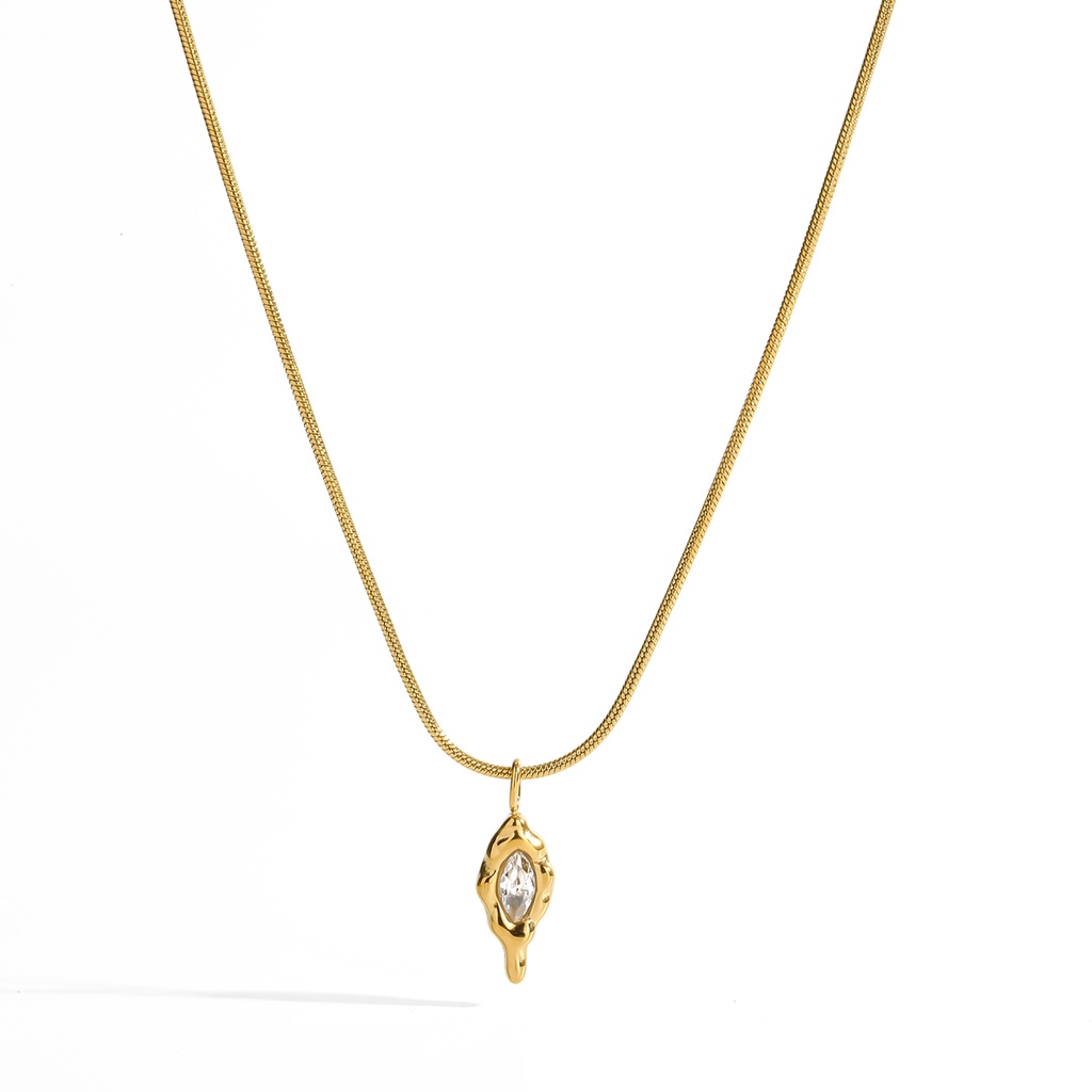 [NH53825121] Conjunto de cadena serpiente en acero inoxidable 316 con chapado en oro 18k